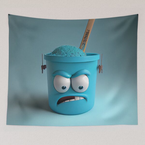 Item preview, The Smug Pail and Stick Digital Painting designed and sold by CodeAndColors.