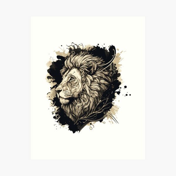 Graphic Silhouette Roaring Lion Lion Tattoo Ink Sketch Royalty Free SVG  Cliparts Vectors And Stock Illustration Image 57909200