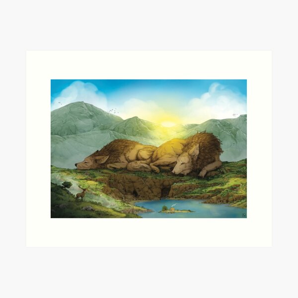 The valley Art Print