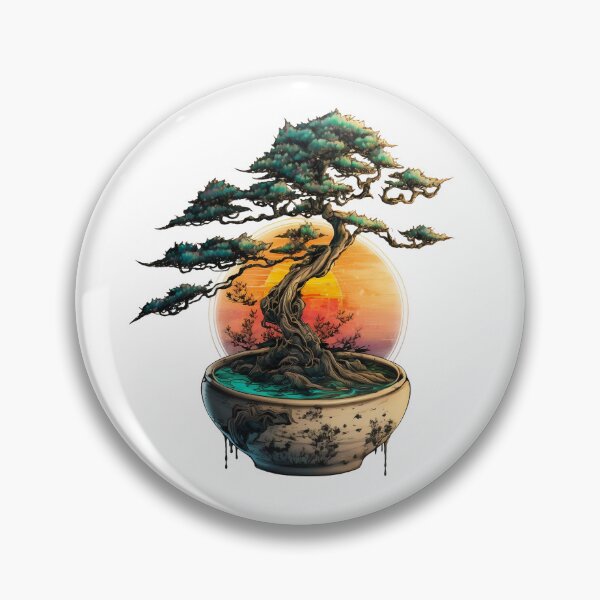 Item preview, Bonsai Tree Art-Sunset Bonsai Tree designed and sold by letsgetinspired.