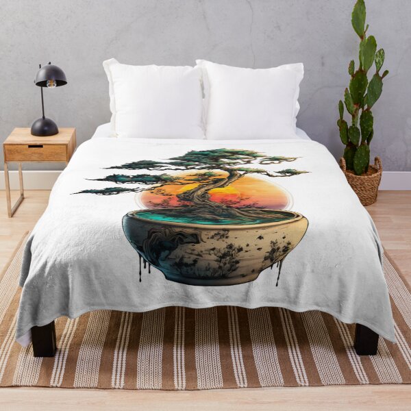 Item preview, Bonsai Tree Art-Sunset Bonsai Tree designed and sold by letsgetinspired.