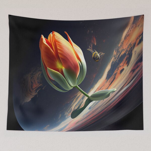 Item preview, Tulip in Orbit Digital Painting designed and sold by CodeAndColors.