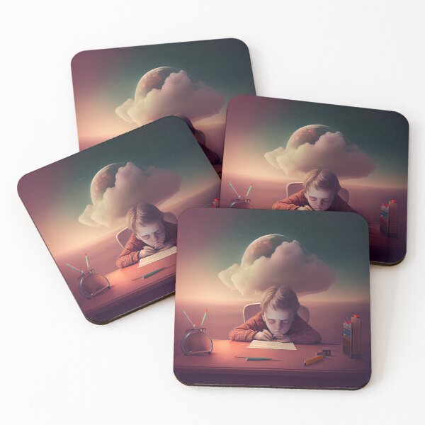 Item preview, Dreaming at the Desk Digital Painting designed and sold by CodeAndColors.