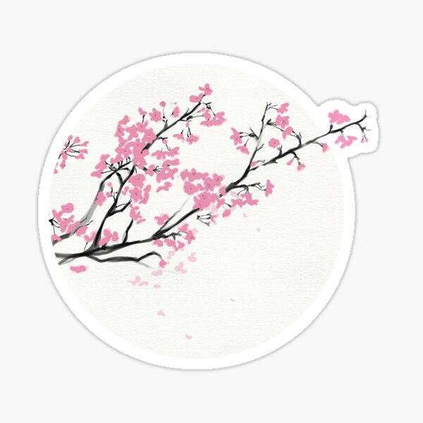 First Cherry Blossoms Sticker