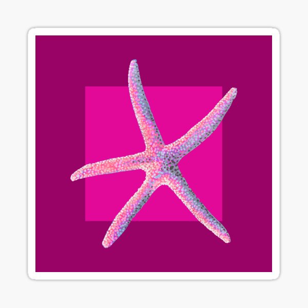 Starfish in magenta Sticker