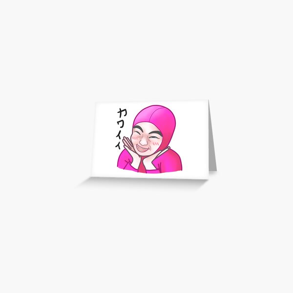 Pink Guy Greeting Cards Redbubble - pink guy stfu roblox