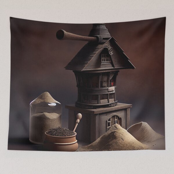 Item preview, The Old Belfry and Its Tools Auger and Powder Digital Painting designed and sold by CodeAndColors.