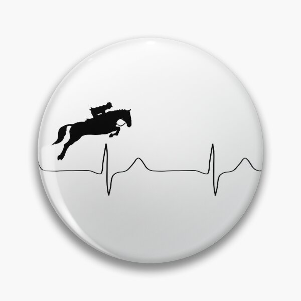 Item preview, My heart beats for show jumping (black for light background) designed and sold by Jeeb-Arts.