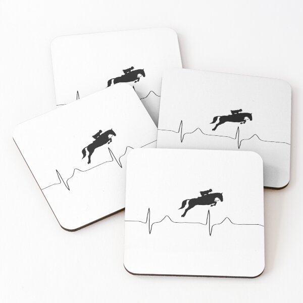 Item preview, My heart beats for show jumping (black for light background) designed and sold by Jeeb-Arts.