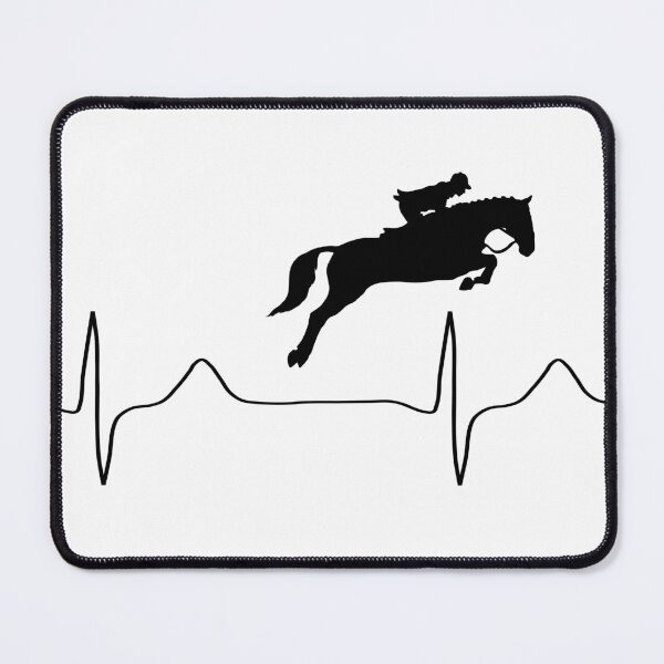 Item preview, My heart beats for show jumping (black for light background) designed and sold by Jeeb-Arts.