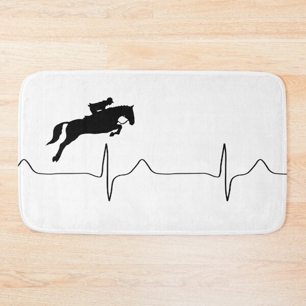 Item preview, My heart beats for show jumping (black for light background) designed and sold by Jeeb-Arts.