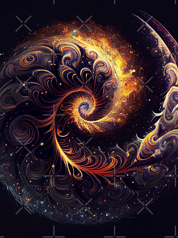 Thumbnail 3 von 3, Tuch, Dazzling Enigma Swirl Digital Painting designt und verkauft von CodeAndColors.