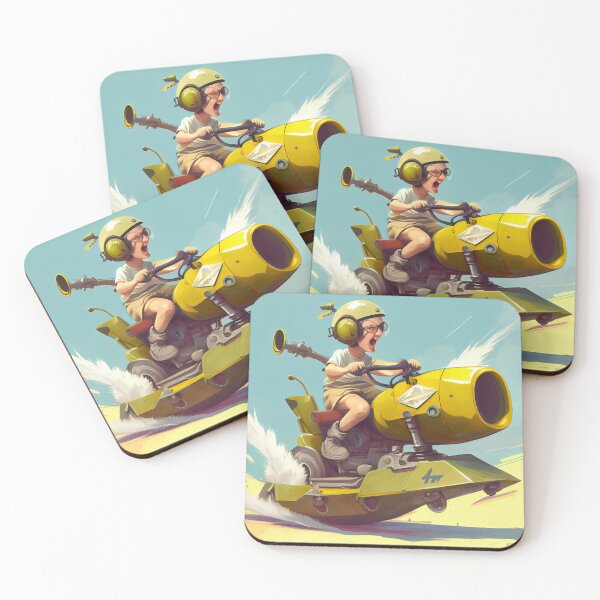 Item preview, Frolicking with a Hovercraft and Bazooka on a Swivel Digital Painting designed and sold by CodeAndColors.