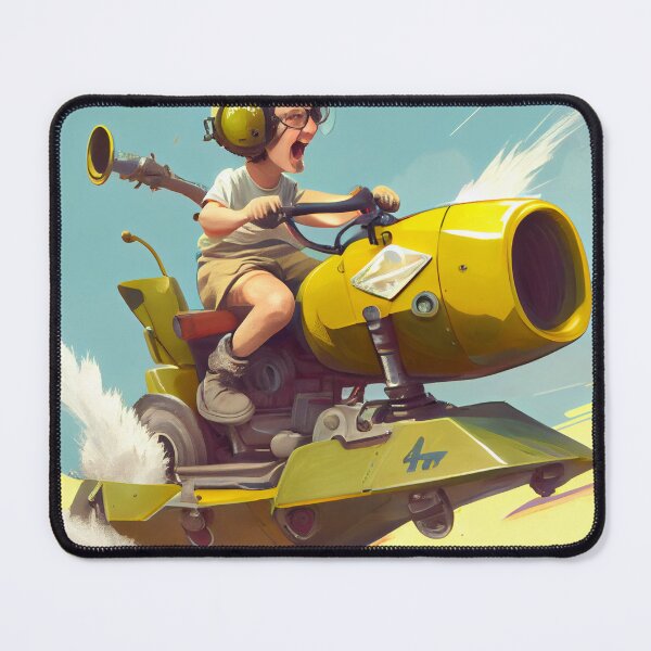 Item preview, Frolicking with a Hovercraft and Bazooka on a Swivel Digital Painting designed and sold by CodeAndColors.