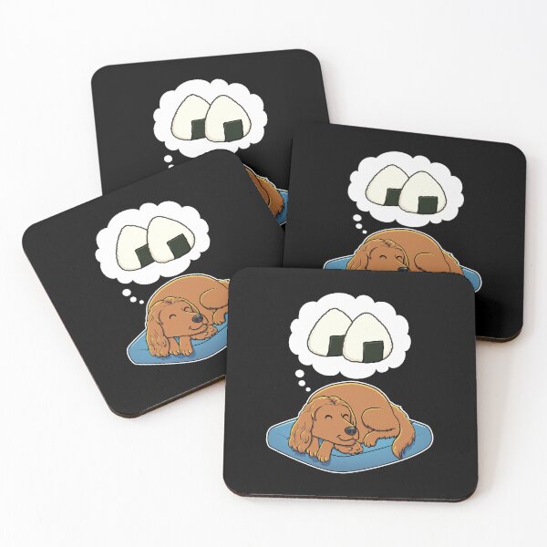 Item preview, English Cocker Spaniel dreaming about Rice Balls designed and sold by DoggieDelights.