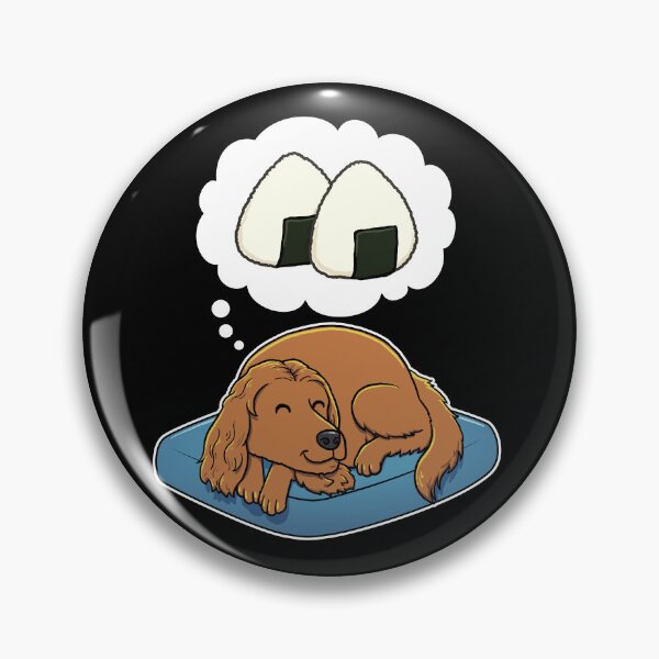 Item preview, English Cocker Spaniel dreaming about Rice Balls designed and sold by DoggieDelights.