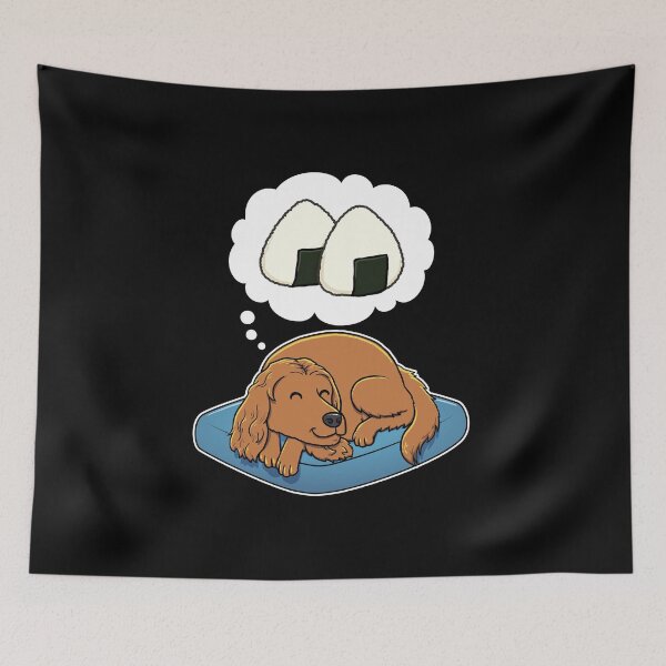 Item preview, English Cocker Spaniel dreaming about Rice Balls designed and sold by DoggieDelights.