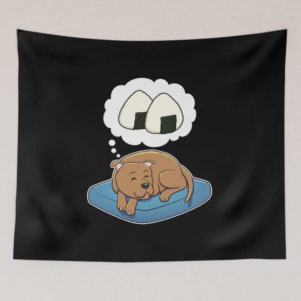 Artikelvorschau, Staffordshire Bull Terrier dreaming about Rice Balls entworfen und verkauft von DoggieDelights.