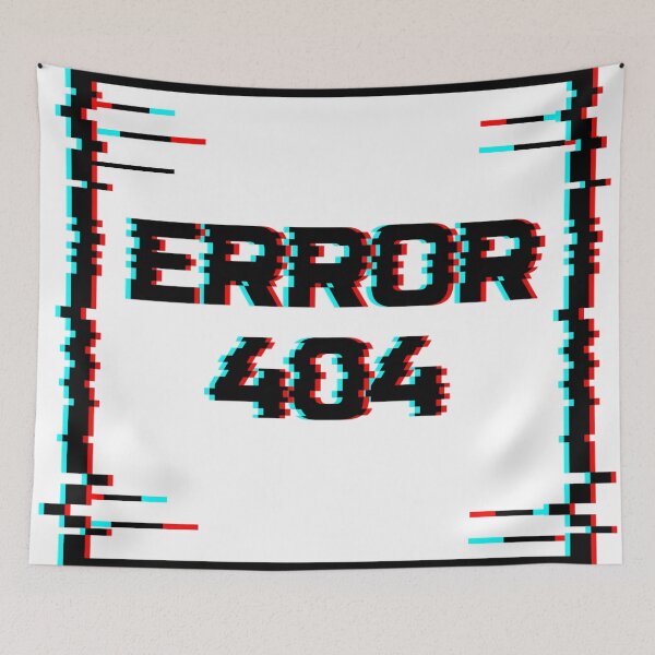 Item preview, Error 404 Glitch effect Classic Design By Mehroz designed and sold by FunPurchase.