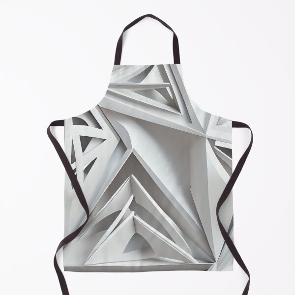 Aperçu de l'œuvre White Futuristic Triangular Pale Industrial Pattern Digital Painting créée et vendue par CodeAndColors.