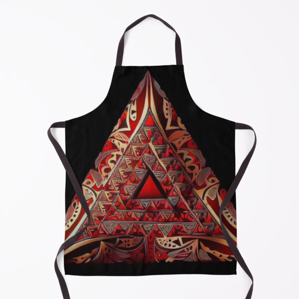 Artikelvorschau, Ceramic Baroque Triangular Red African Pattern Digital Painting entworfen und verkauft von CodeAndColors.