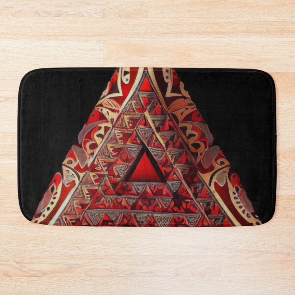 Artikelvorschau, Ceramic Baroque Triangular Red African Pattern Digital Painting entworfen und verkauft von CodeAndColors.