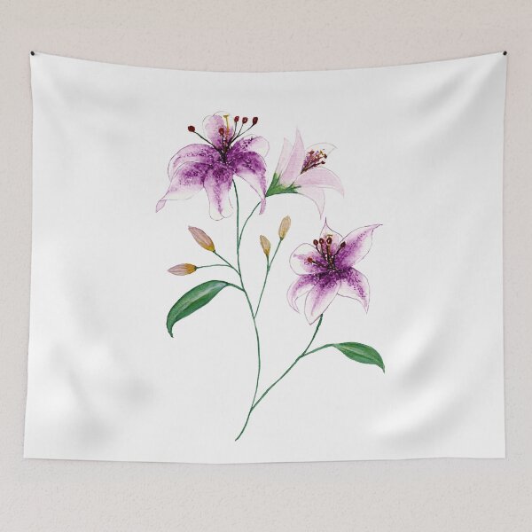 Item preview, Lilies in watercolor technique designed and sold by Cacatuart.