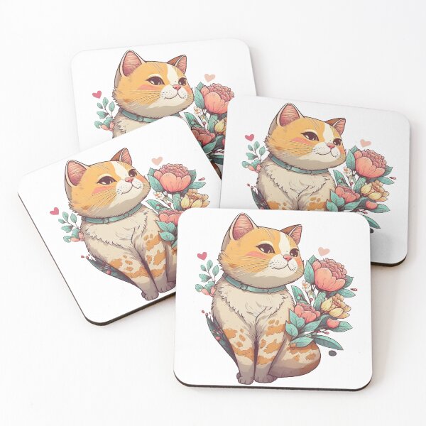 Item preview, A Cat with Flowers - Gift For Valentine's day designed and sold by Melcu.