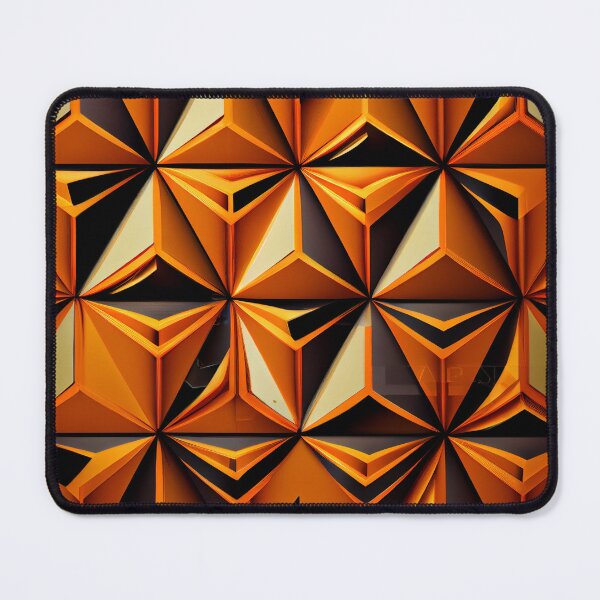 Item preview, Futuristic Triangular Orange Traditional Pattern Digital Painting designed and sold by CodeAndColors.