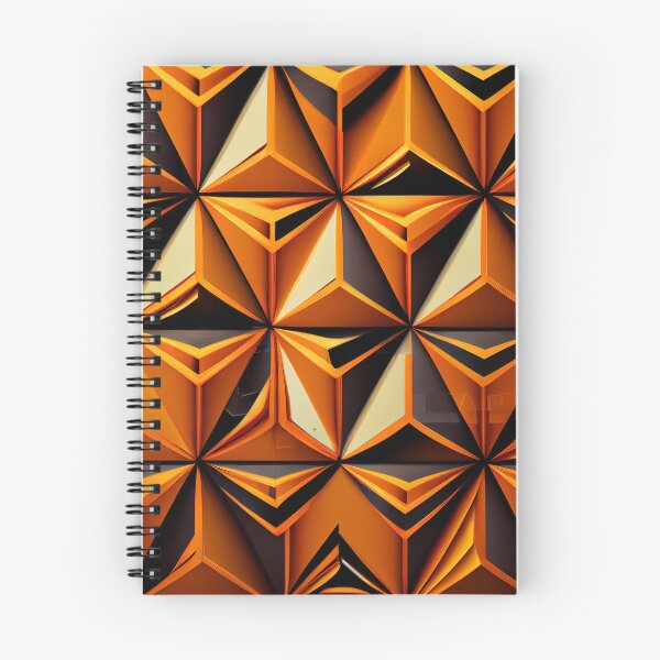 Item preview, Futuristic Triangular Orange Traditional Pattern Digital Painting designed and sold by CodeAndColors.