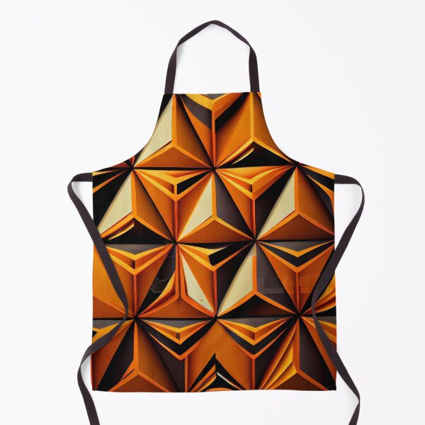 Item preview, Futuristic Triangular Orange Traditional Pattern Digital Painting designed and sold by CodeAndColors.