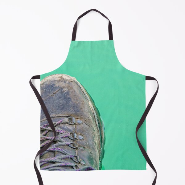 Item preview, Hiking boot hanging over turquoise water designed and sold by Photopat.