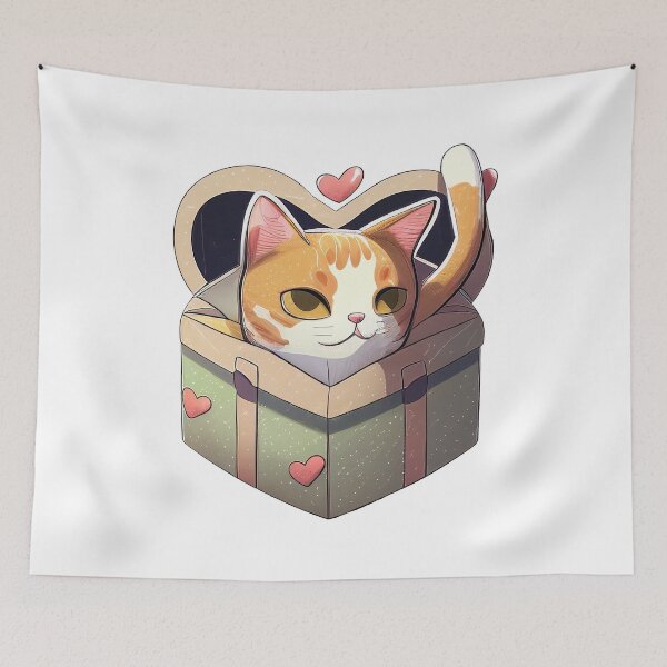 Item preview, A Cat in a Box - Gift For Valentine's day designed and sold by Melcu.
