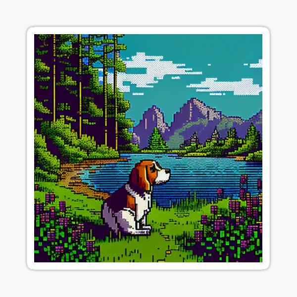 Item preview, 16-bit pixel beagle dog designed and sold by Simply-elegant.