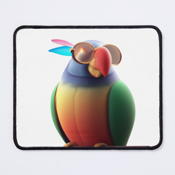 Item preview, Cute parrot wearing glasses designed and sold by ByNiran.