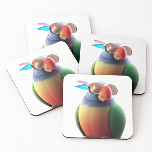 Item preview, Cute parrot wearing glasses designed and sold by ByNiran.