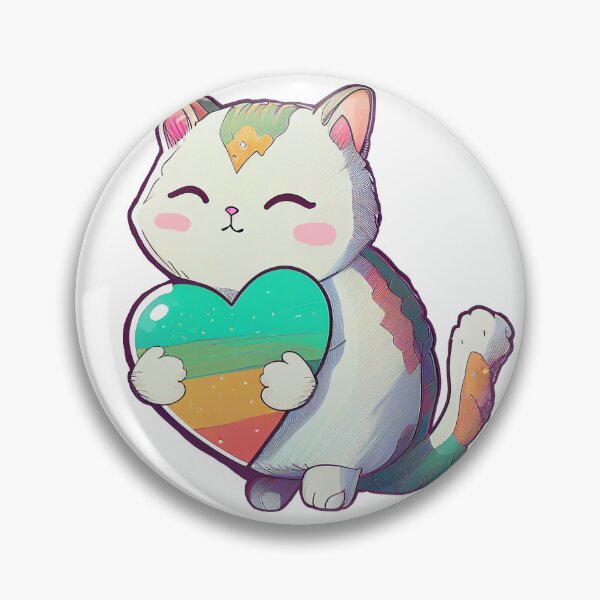Item preview, A Cat with Heart - Gift For Valentine's day designed and sold by Melcu.