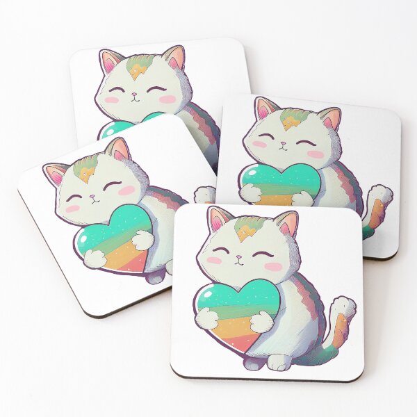 Item preview, A Cat with Heart - Gift For Valentine's day designed and sold by Melcu.