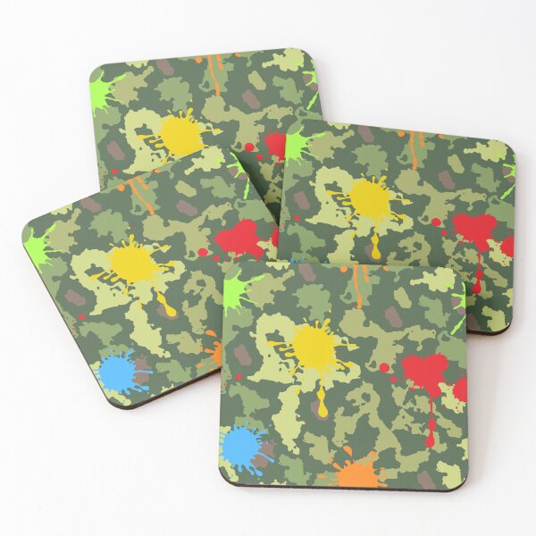 Item preview, Paintball Paint Splashes Camouflage Pattern designed and sold by HotHibiscus.