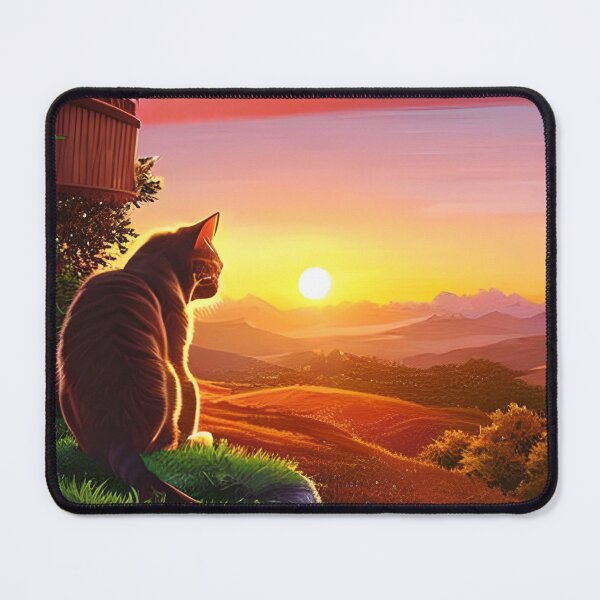Item preview, Cat Watching Sunset Scene designed and sold by roleshop.