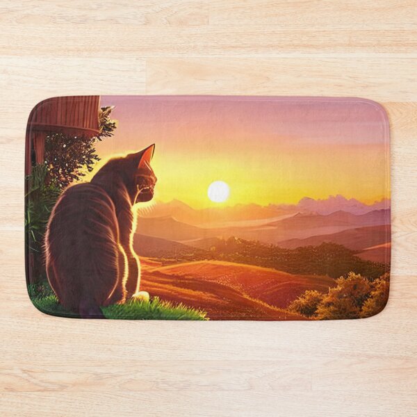Item preview, Cat Watching Sunset Scene designed and sold by roleshop.