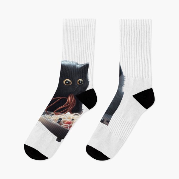 Item preview, Two Cute Cats Eating Spaghetty designed and sold by BISJOU.
