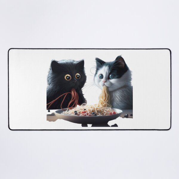 Item preview, Two Cute Cats Eating Spaghetty designed and sold by BISJOU.