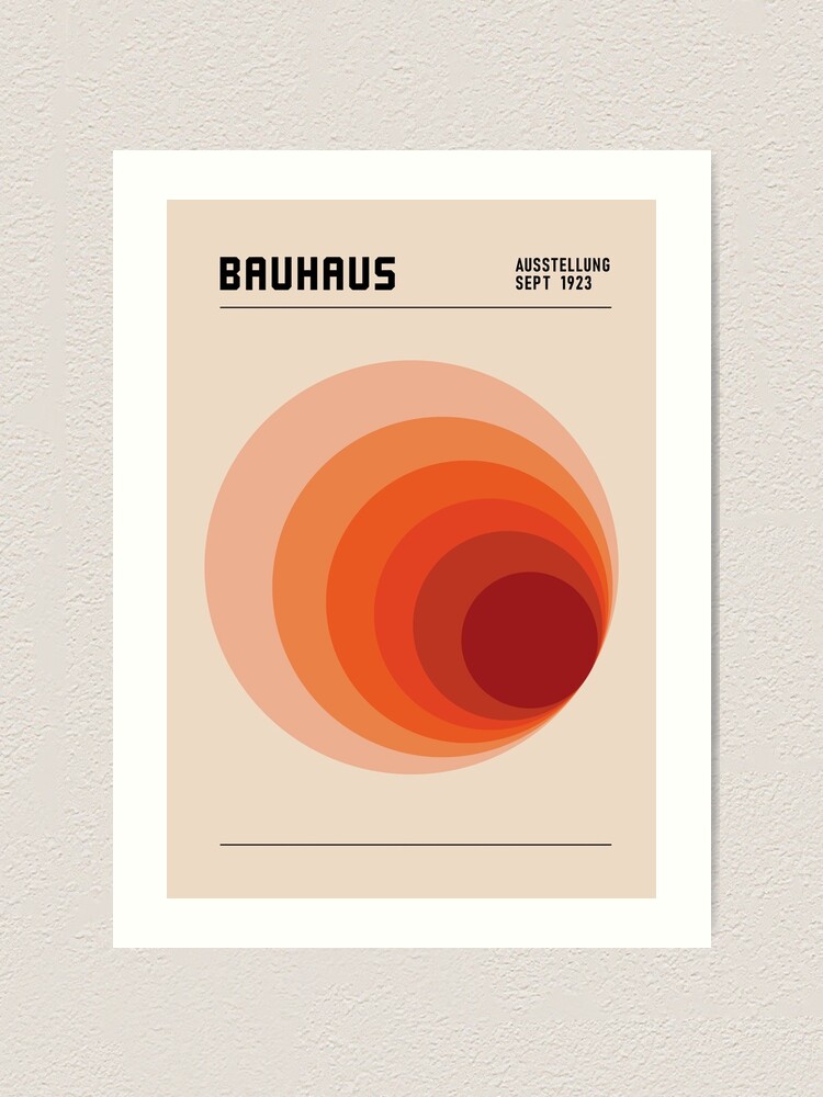 Vintage Bauhaus Orange Color Exhibition Retro Poster 1923 Art Print for  Sale by Zestivix