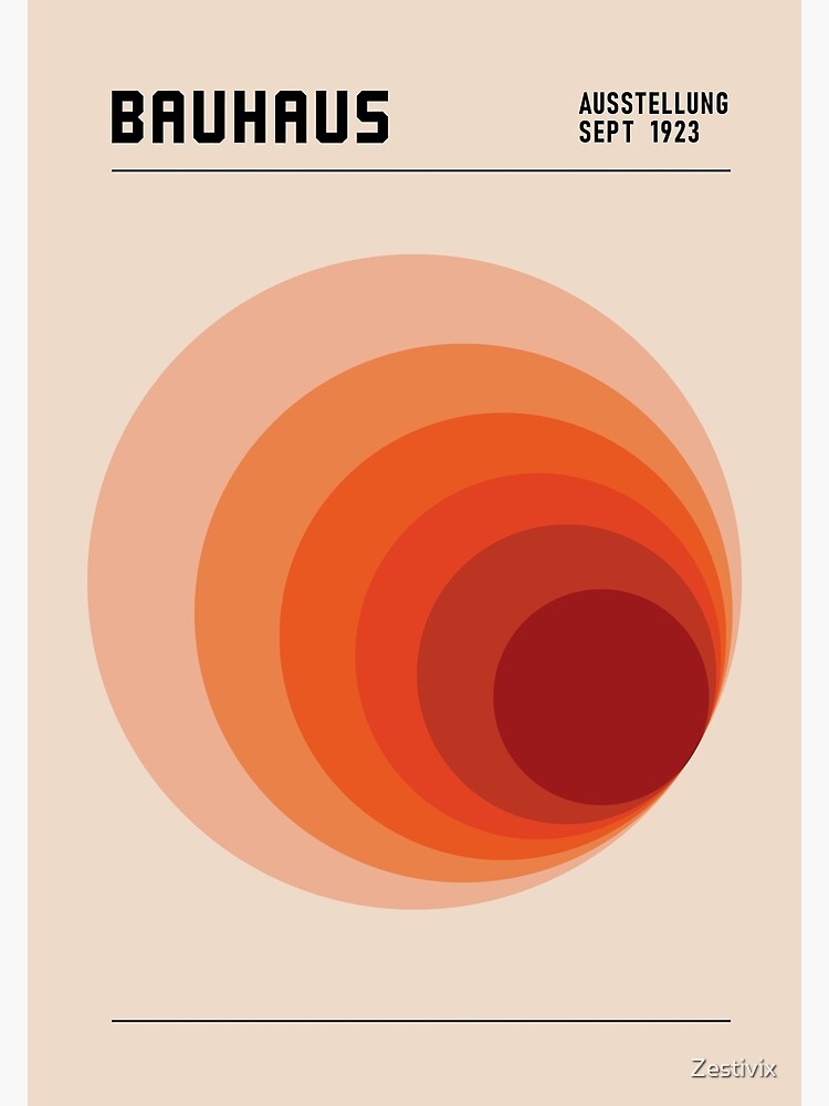 Vintage Bauhaus Orange Color Exhibition Retro Poster 1923 | Poster