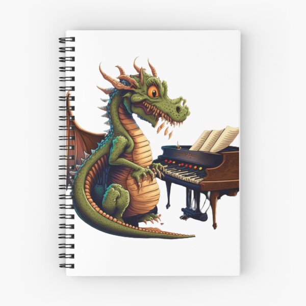 Item preview, Dragon Plays Piano designed and sold by AlexArtCollega.
