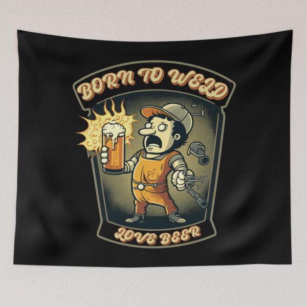 Item preview, Born To Weld || Love Beer || Welding Gift designed and sold by Cr4ftyCreations.