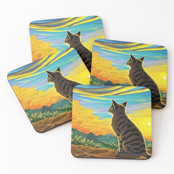 Item preview,  Cat Watching Sunset Scene designed and sold by roleshop.
