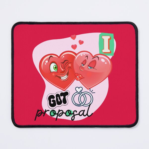 Item preview, Funny cartoon hearts kissing- marriage proposal designed and sold by OMdesign10.
