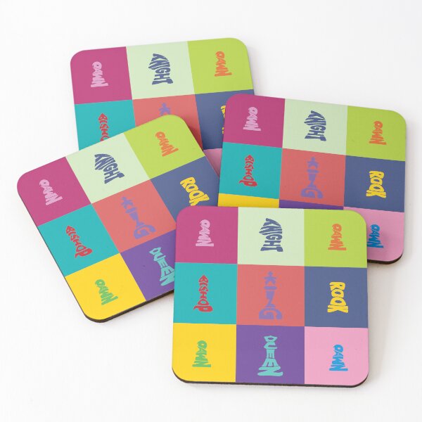 Item preview, typographic chess board (pop art version) designed and sold by iamvail.